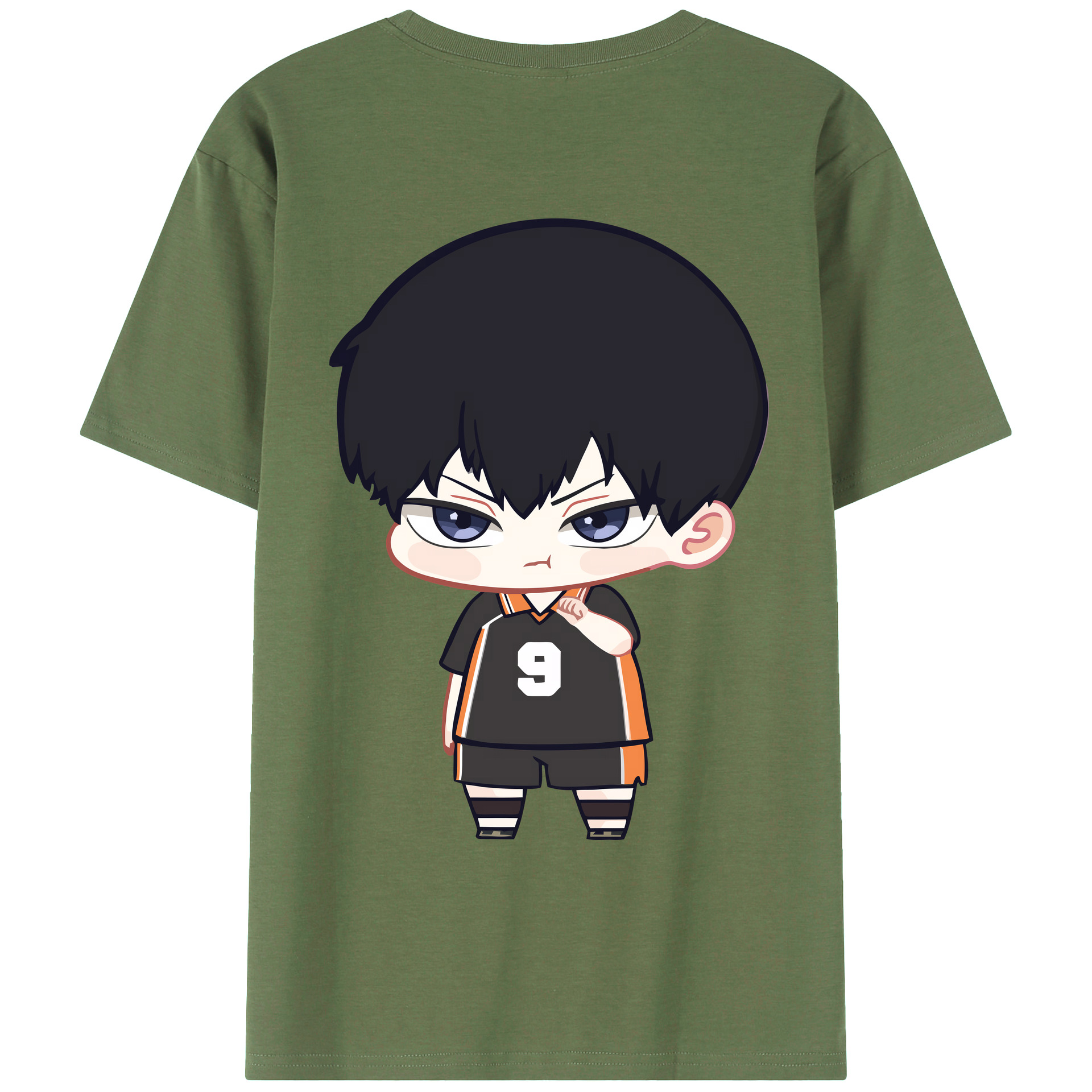 （画像用） ハイキュー!! Haikyu!! 綿100％ メンズ半袖Tシャツ（バックプリント） 通気性